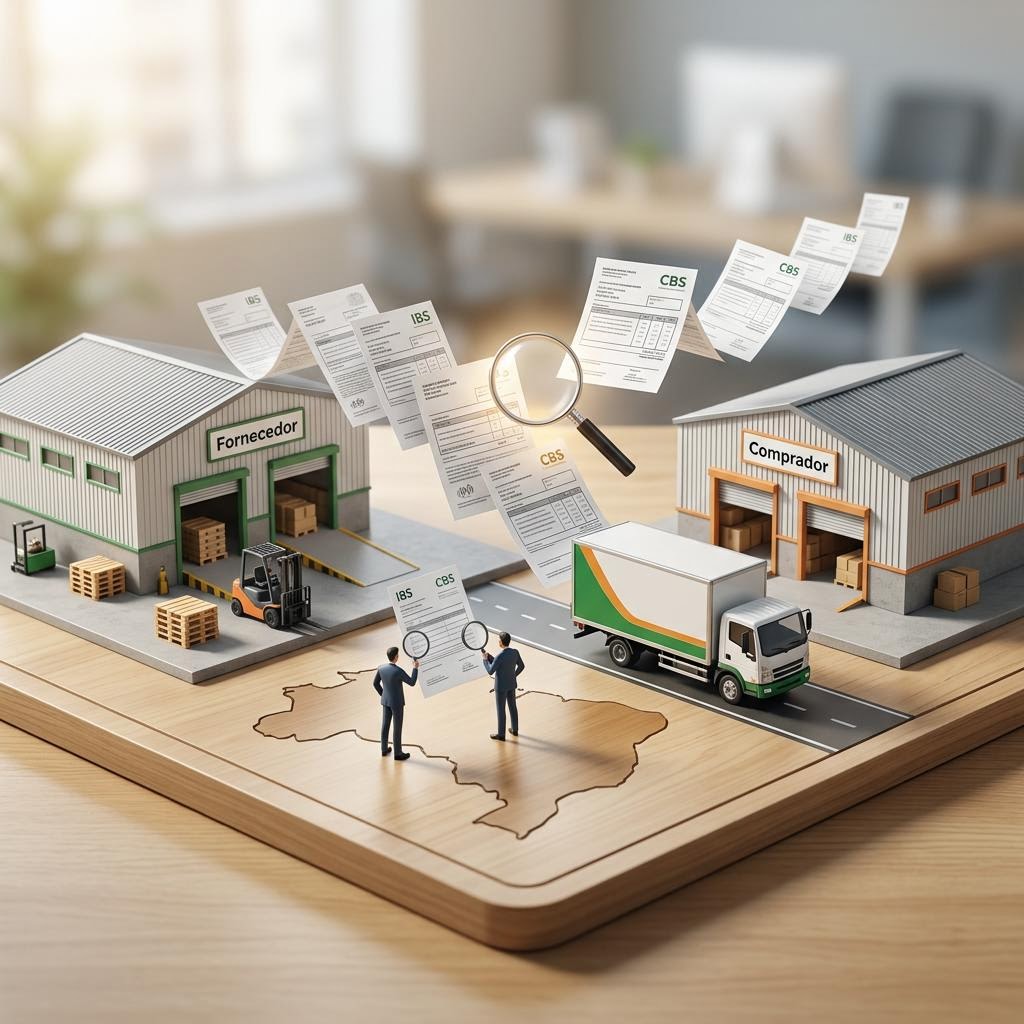 Documentos e operações entre fornecedor e empresa compradora